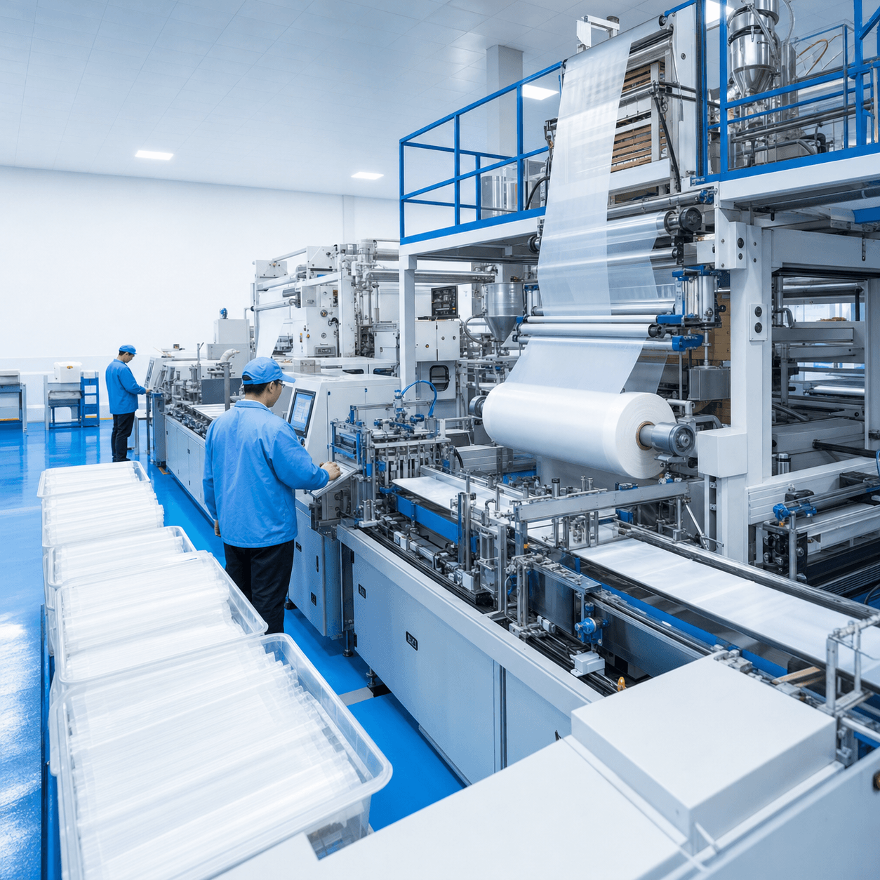 Flexible packaging production line