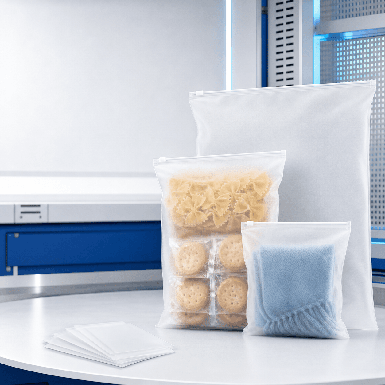 Frosted zipper packaging bags