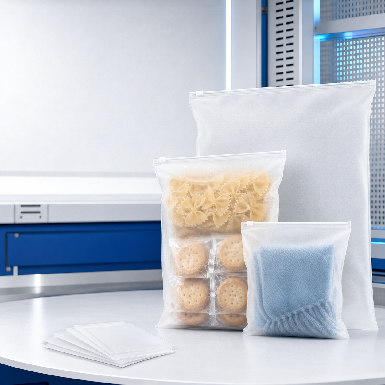 Custom frosted zipper packaging bags